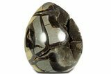 Polished Dragon Egg Septarian Geode - Free-Standing #344452-1
